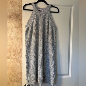 Gray Knit Sleeveless Dress